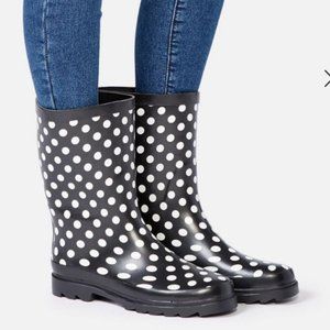 NWOT Polka Dot Rain Boot